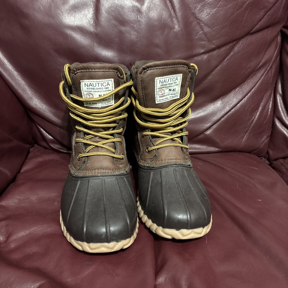 Nautica Channing Duck Boots N83 Winter Snow Rain Boot Men Sz 9 Outdoors Hiking